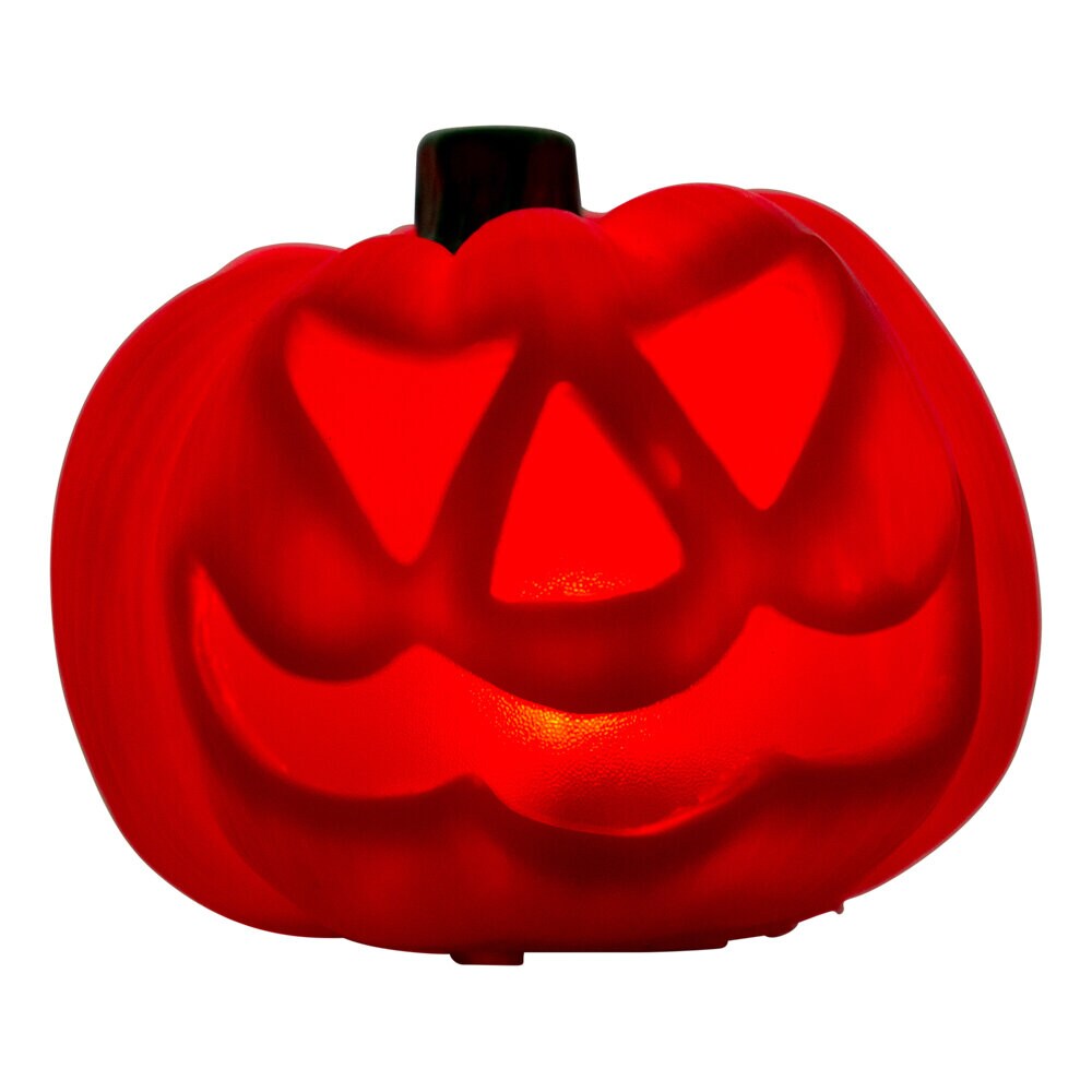 Valaiseva Halloween-kurpitsa väriä vaihtavalla valolla