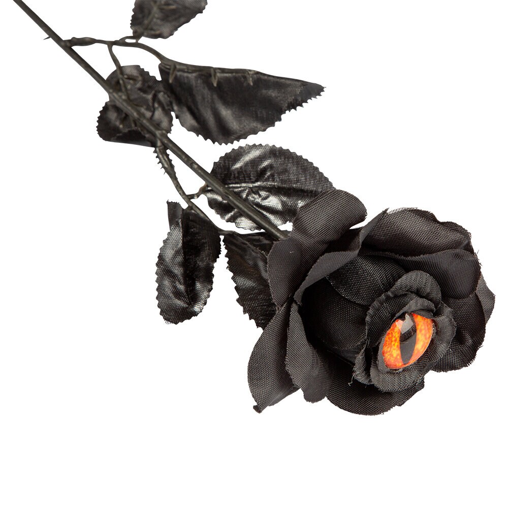 Halloween-koriste Musta Ruusu 43 cm