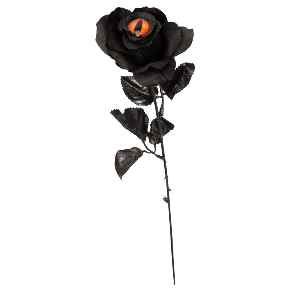 Halloween-koriste Musta Ruusu 43 cm