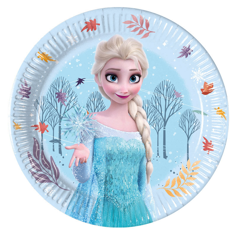 Disney Frozen - Lautaset 20 cm, 8 kpl