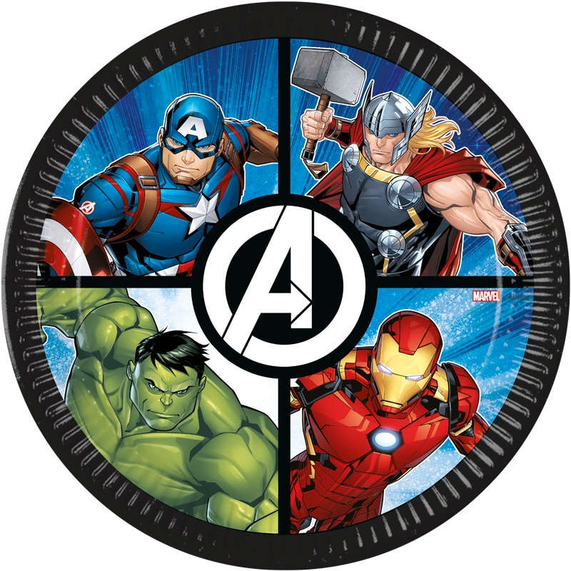 Avengers - Lautaset 23 cm 8 kpl