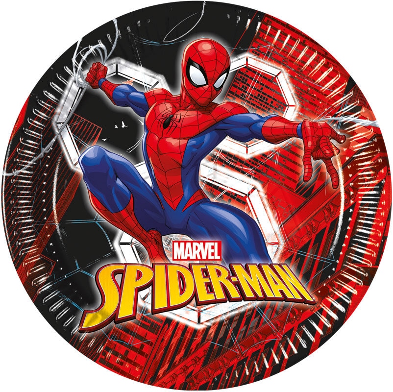 Spiderman Lautaset 23 cm 8 kpl