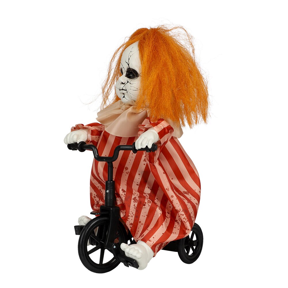 Halloween-koriste Animoitu pyöräilevä tyttö