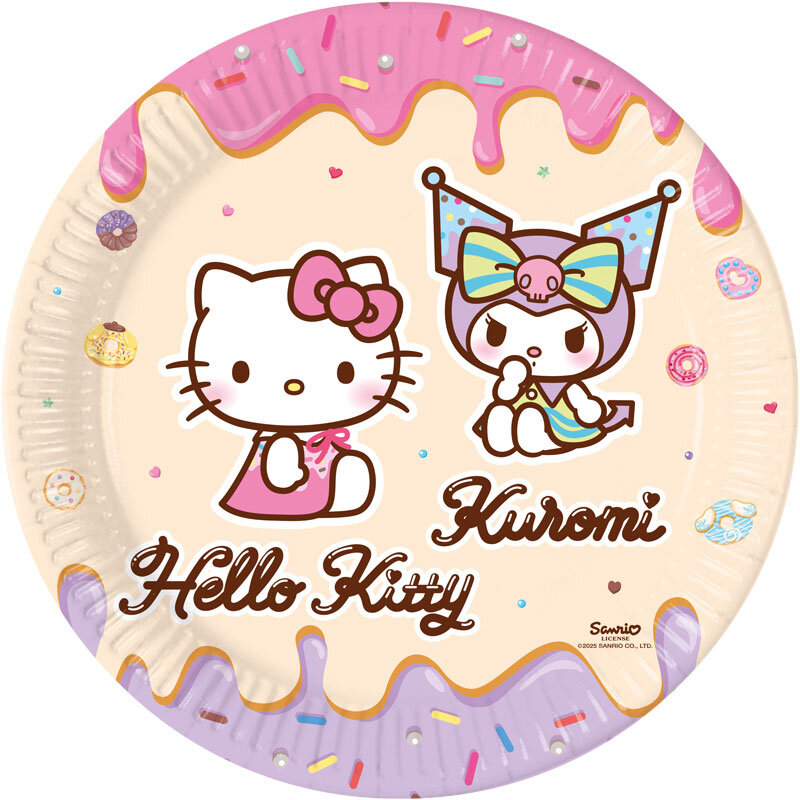 Hello Kitty & Kuromi - Lautaset 8 kpl