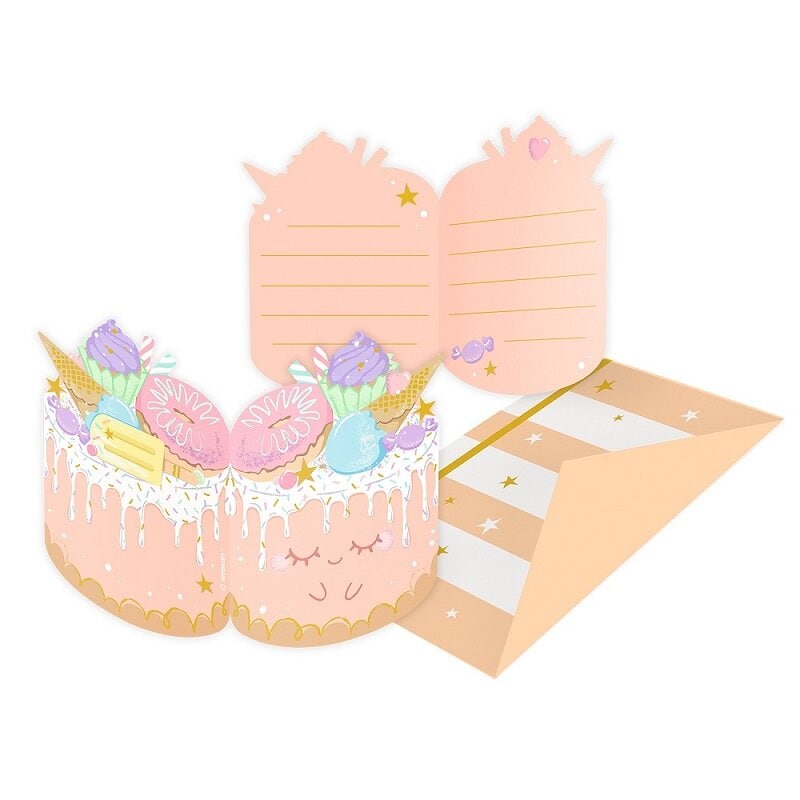Crazy Cake - Kutsukortit kirjekuorilla 8 kpl