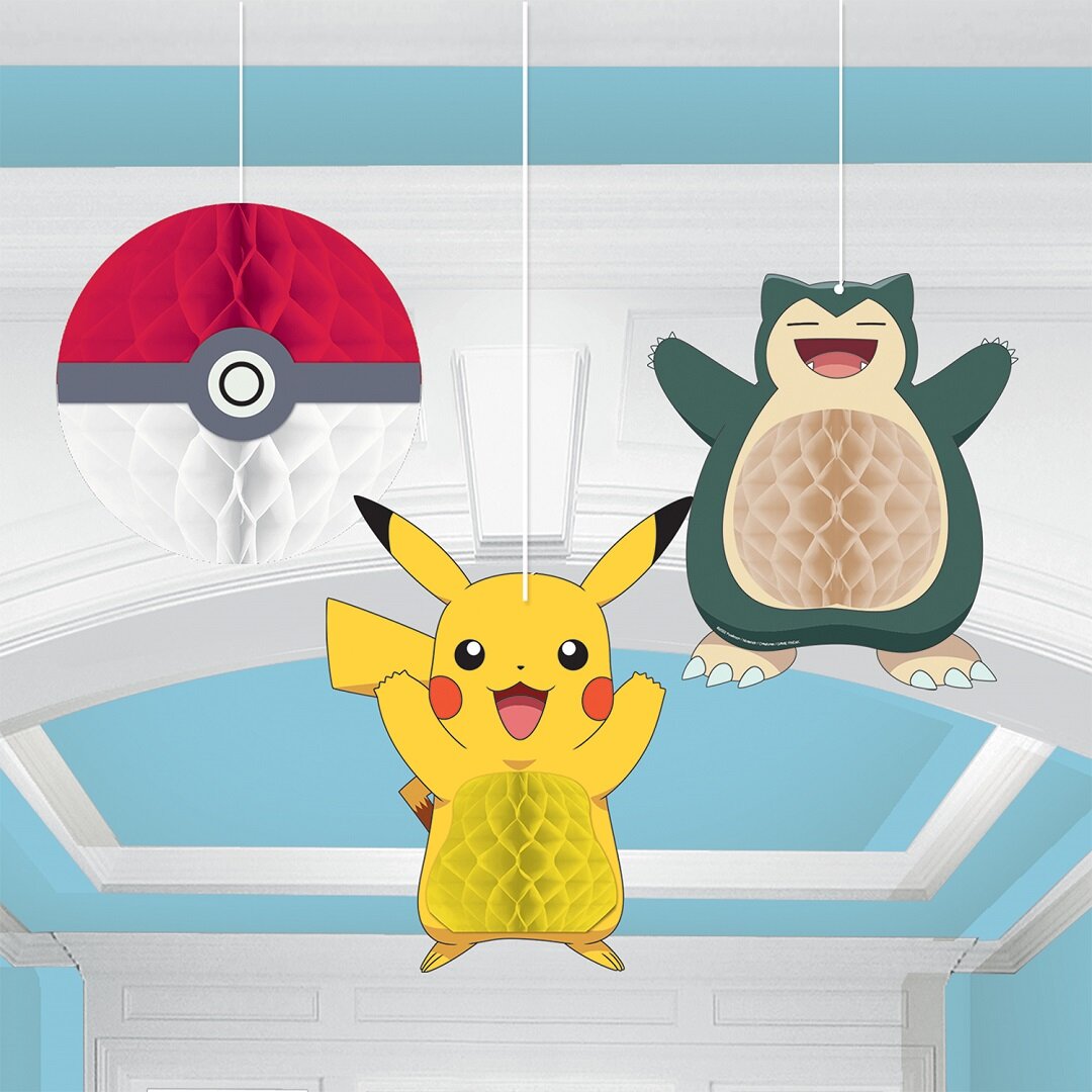Pokémon - Riippuvat koristeet honeycomb 3 kpl