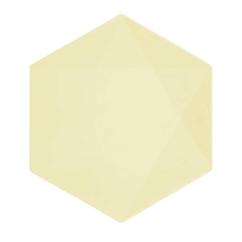 Lautaset Decor Premium Hexagon 26 cm Keltainen 6 kpl