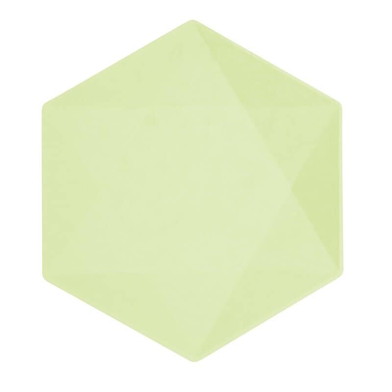 Lautaset Decor Premium Hexagon 26 cm Vihreä 6 kpl