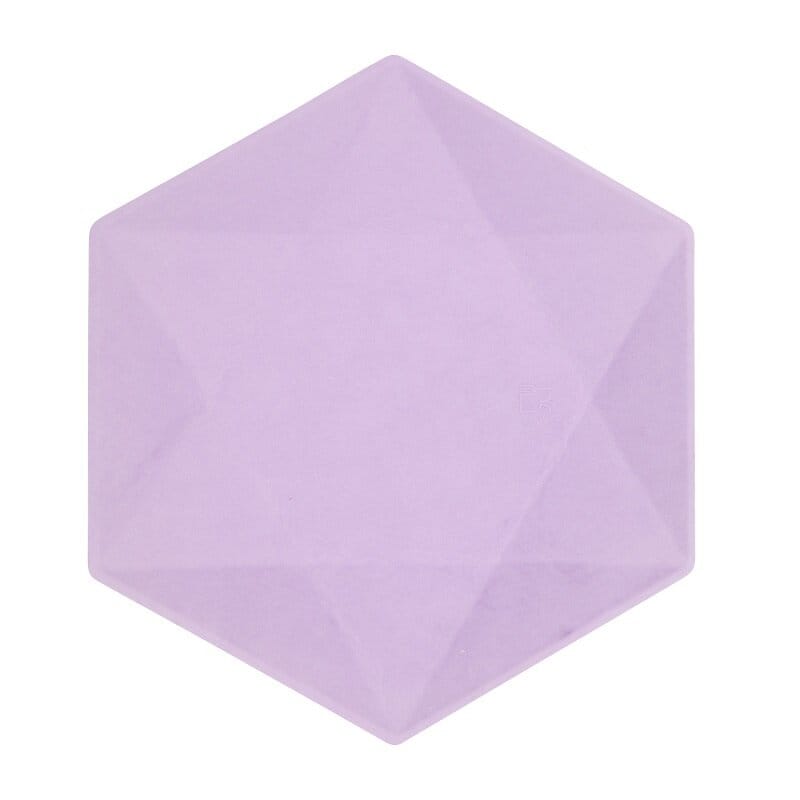 Lautaset Decor Premium Hexagon 26 cm Lila 6 kpl