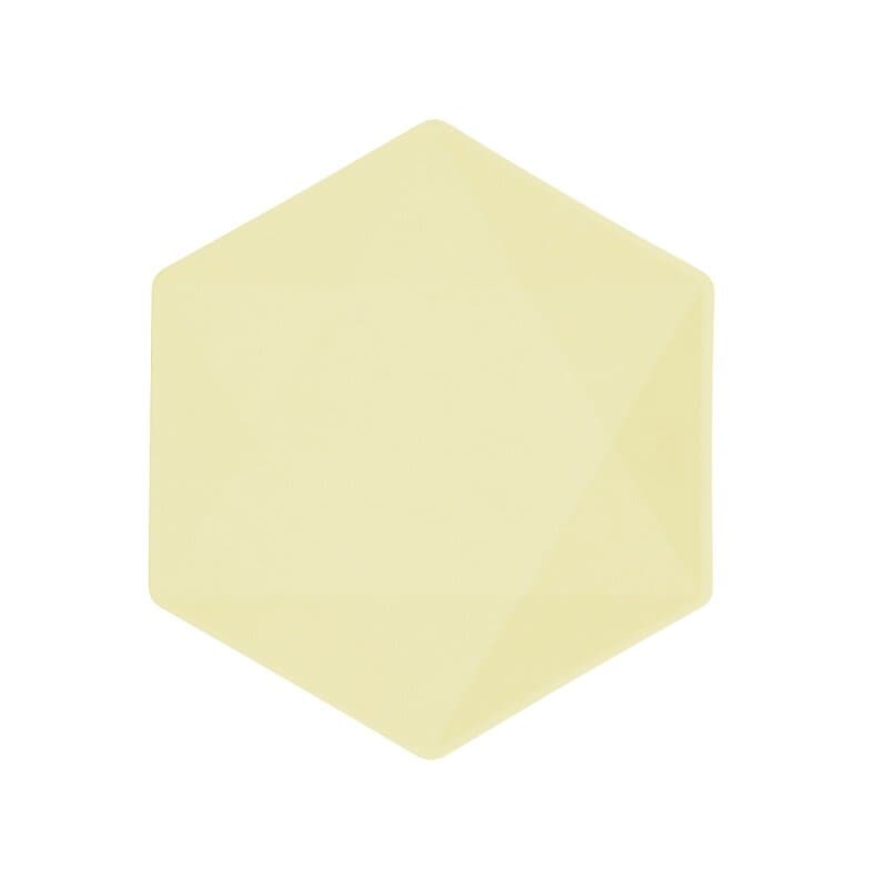 Lautaset Decor Premium Hexagon 21 cm Keltainen 6 kpl