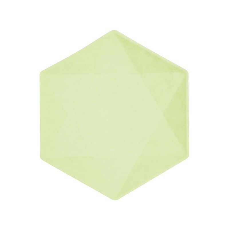 Lautaset Decor Premium Hexagon 21 cm Vihreä 6 kpl
