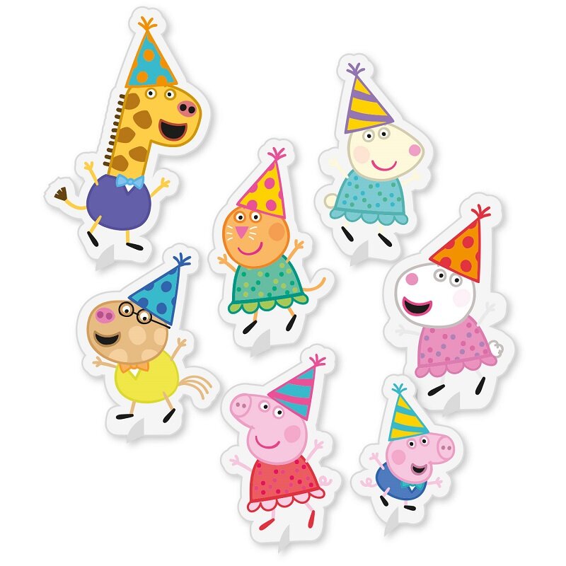 Pipsa Possu Birthday - Pöytäkoristeet 7 kpl