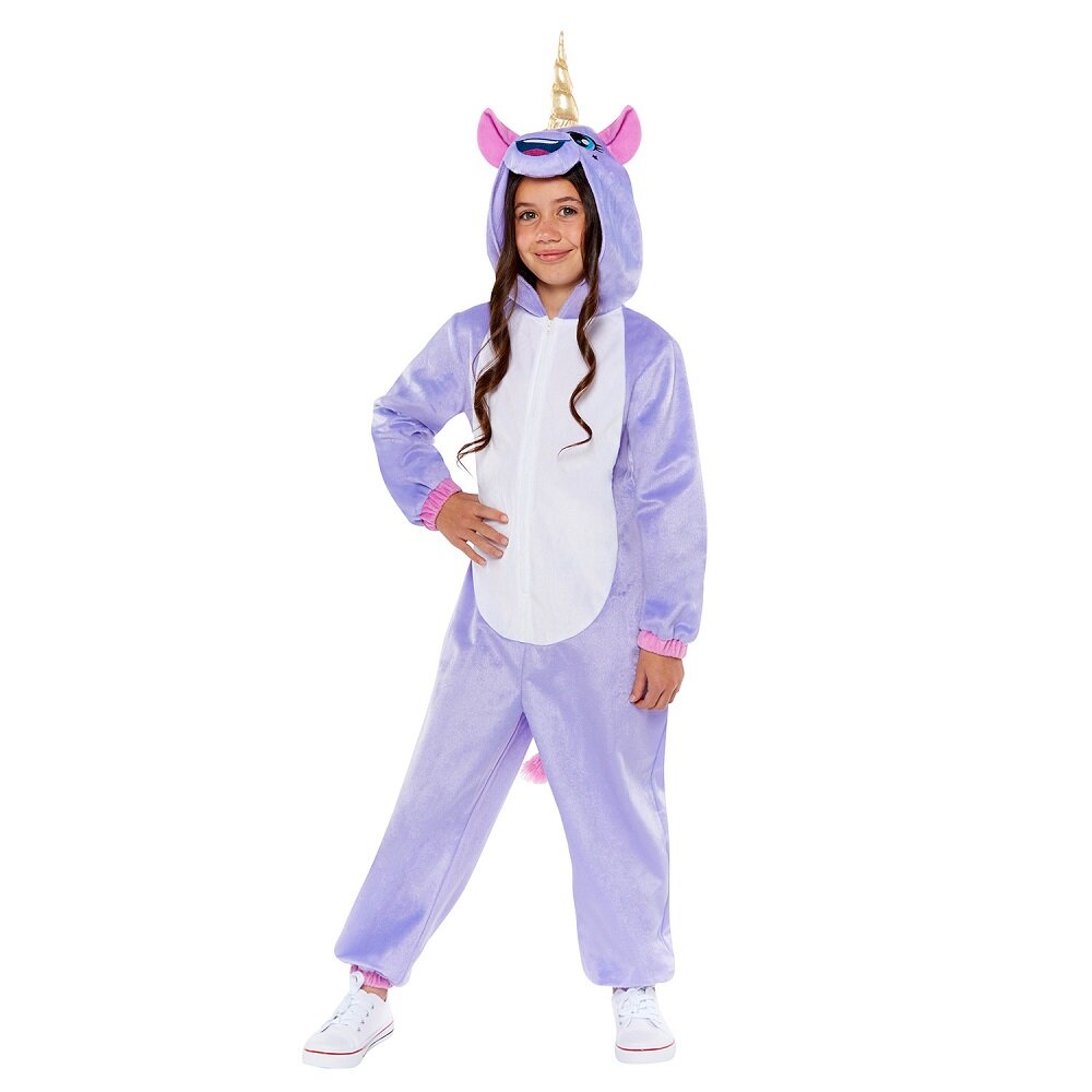 Yksisarvinen Onepiece Naamiaisasu Lapsille 4-6 vuotta (104-116 cm)