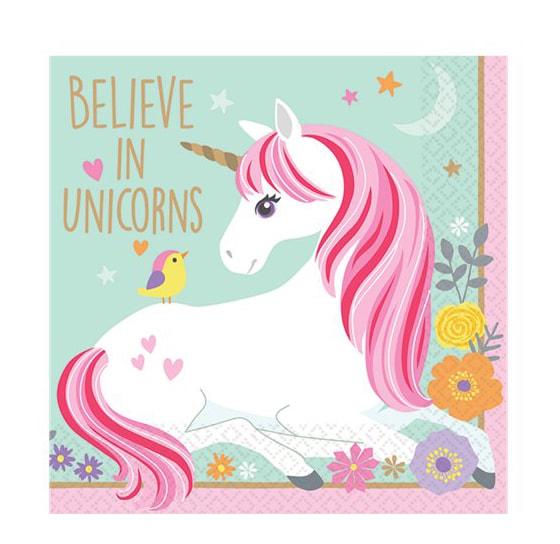 Magical Unicorn - Servetit 16 kpl