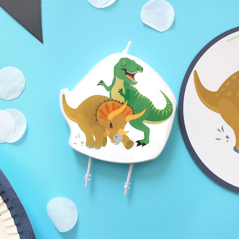 Happy Dinosaur - Kakkukynttilä 10 cm