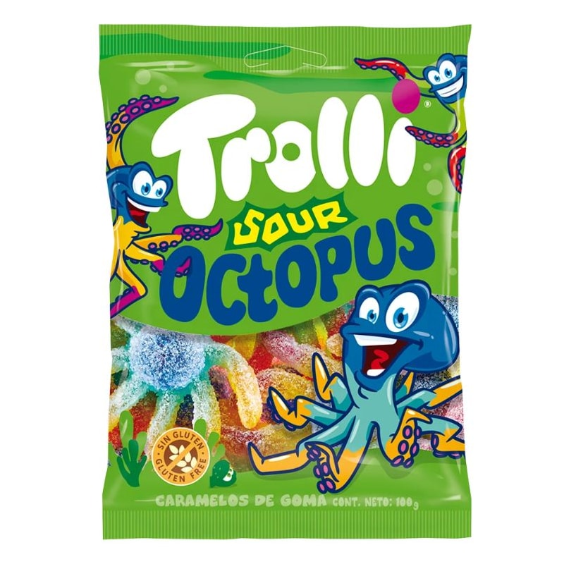 Trolli - Kirpeä Mustekala 100 grammaa