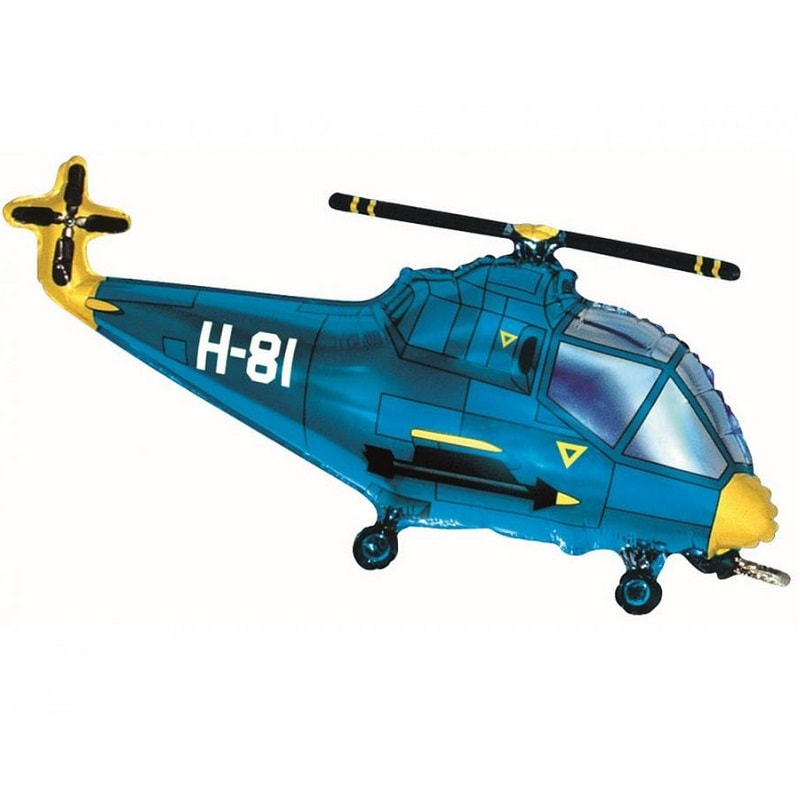 Folioilmapallo - Sininen helikopteri 96 cm