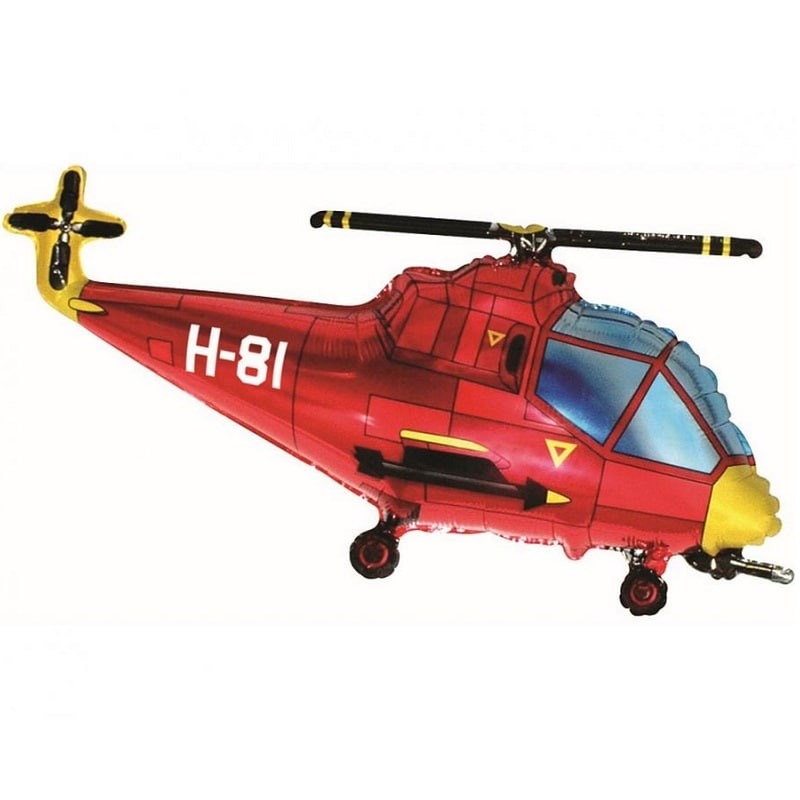 Folioilmapallo - Punainen helikopteri 96 cm