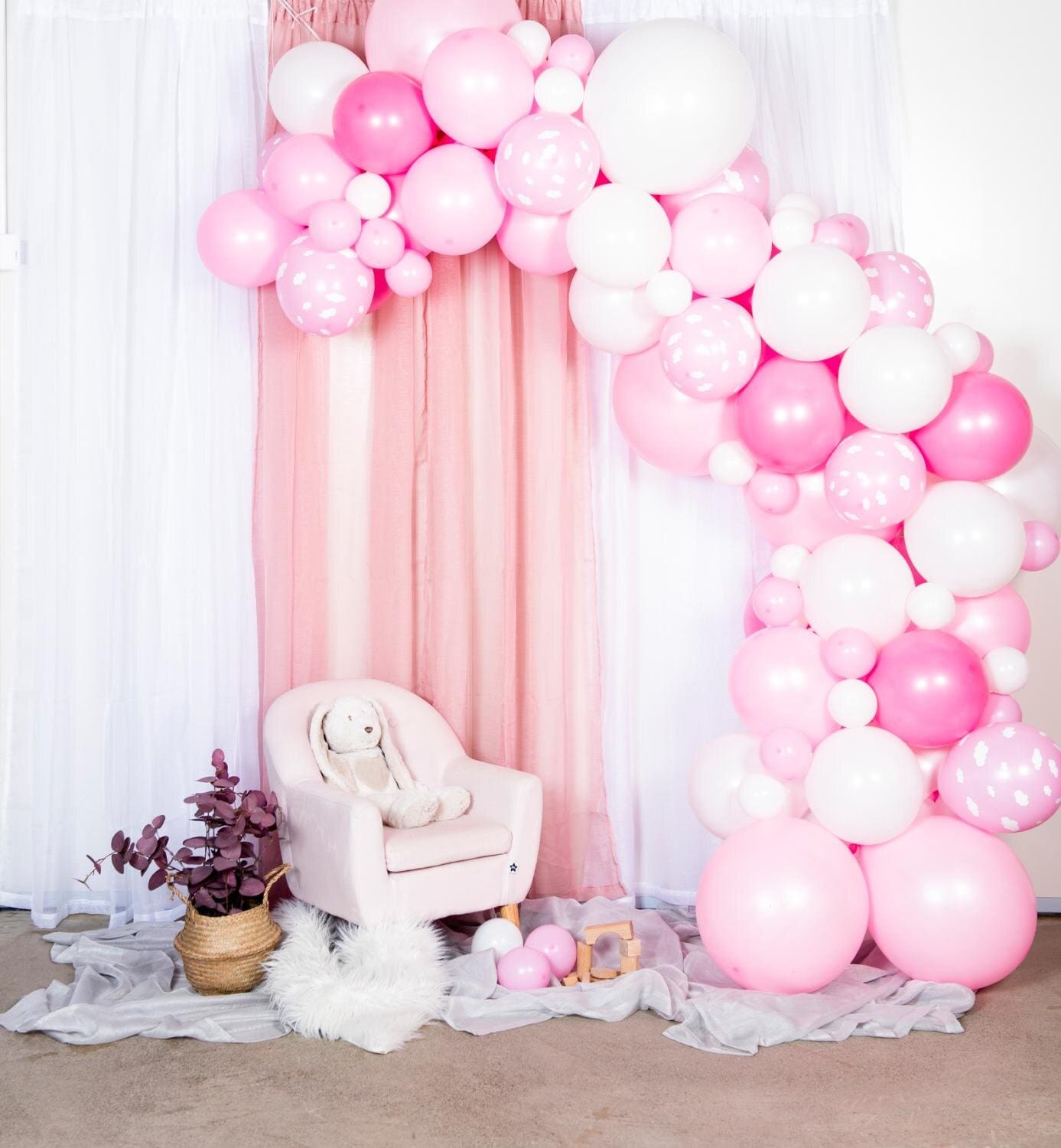 DIY Ilmapallokaari Baby Pink