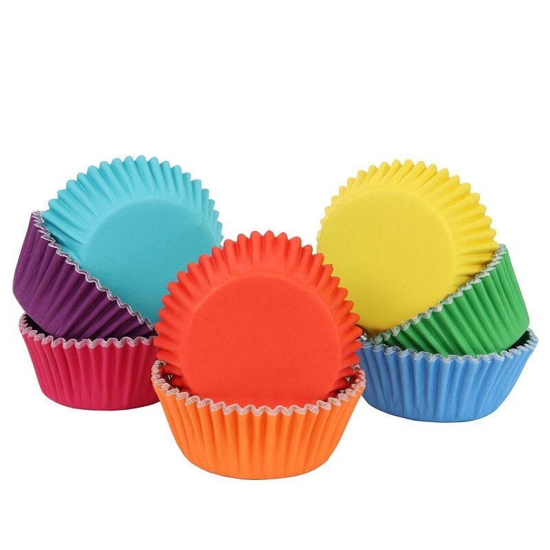 PME - Muffinssivuoat sateenkaaren väreissä 100 kpl