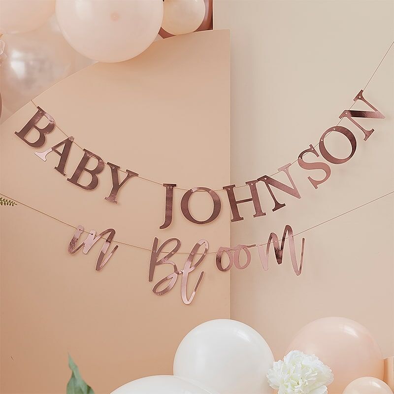 Baby in Bloom - DIY ruusukultainen viiri 