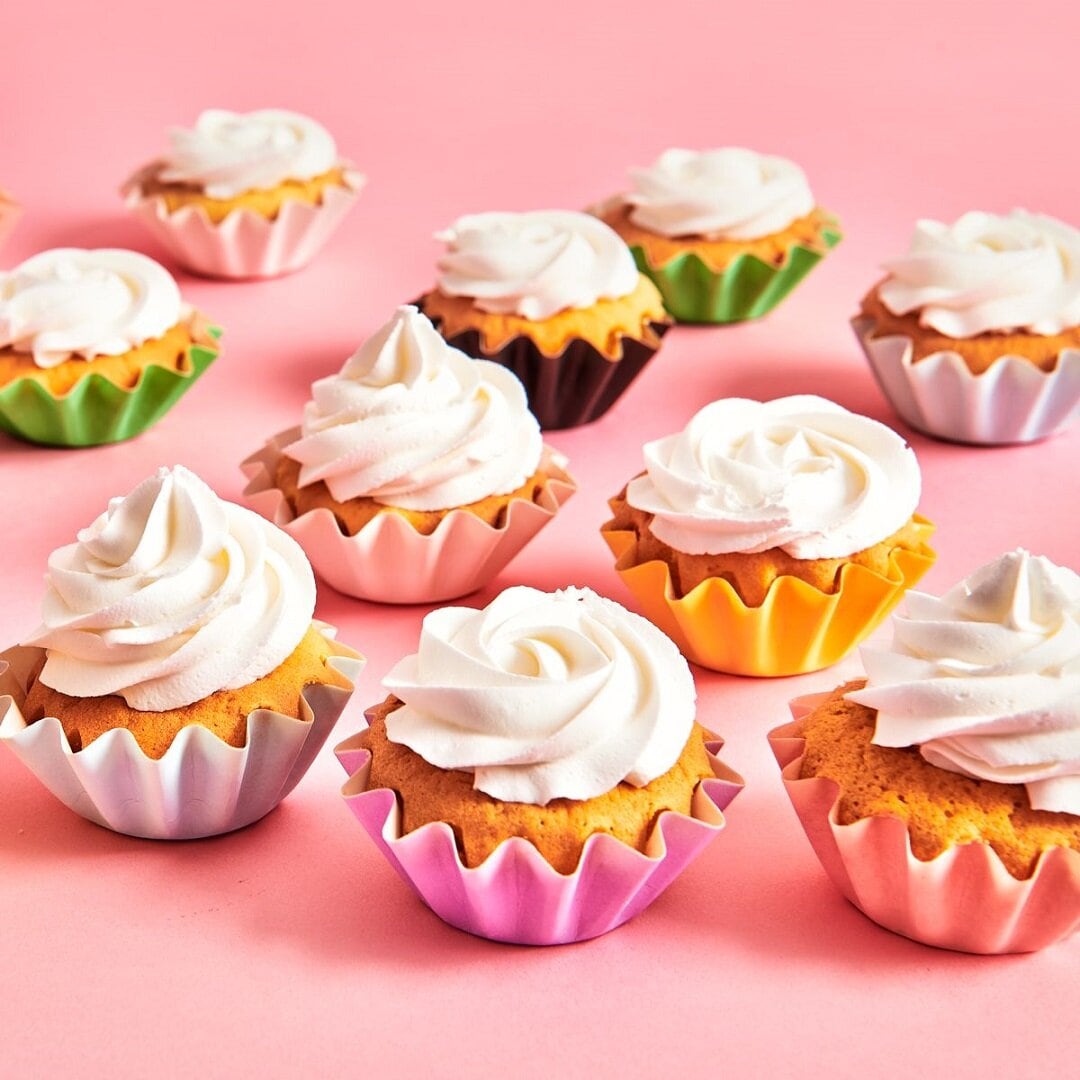 FunCakes - Muffinssivuoat Pastellisävyt Kukkamalli 48 kpl