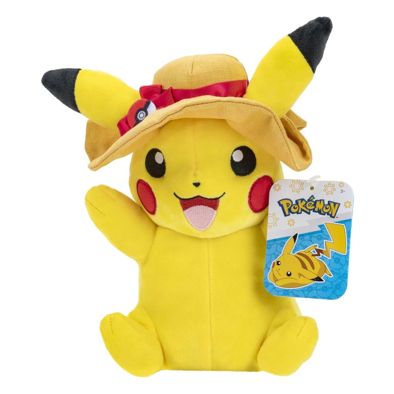 Pokémon - Pehmolelu Pikachu kesähatulla 17 cm