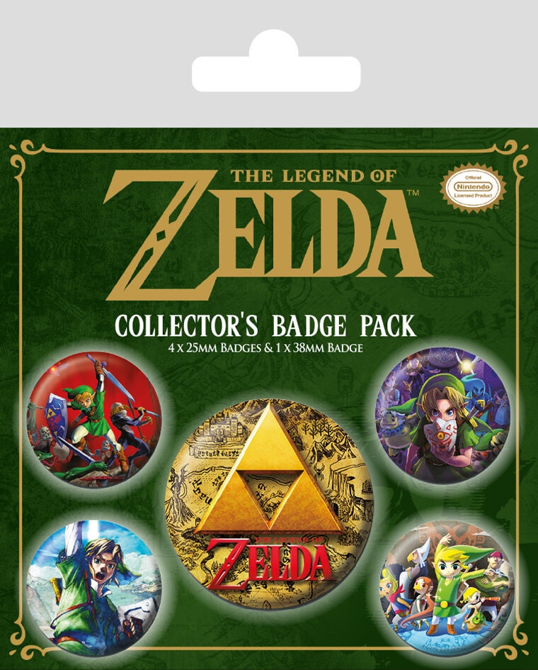 Zelda - Klassiset Rintamerkit 5 kpl