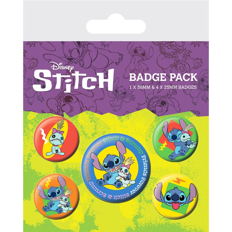 Lilo & Stitch - Rintamerkit Stitch & Scrump 5 kpl