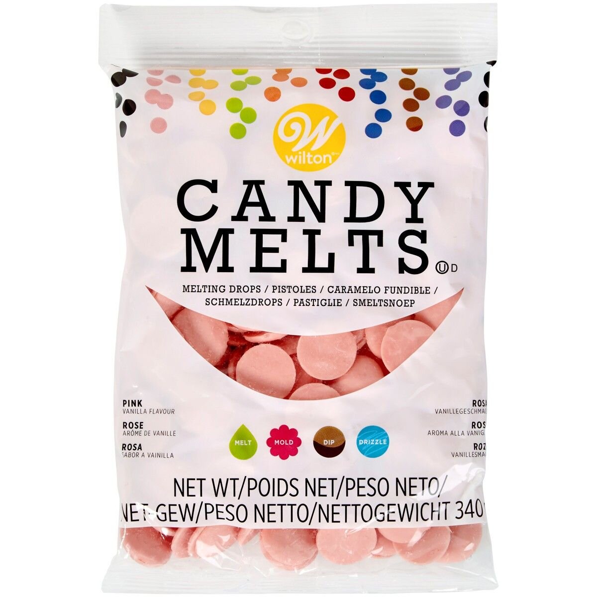 Wilton - Candy Melts pinkki 340 grammaa