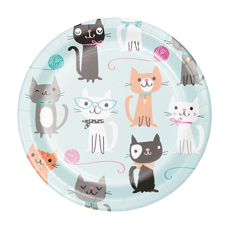 Cat Party - Lautaset 18 cm 8 kpl