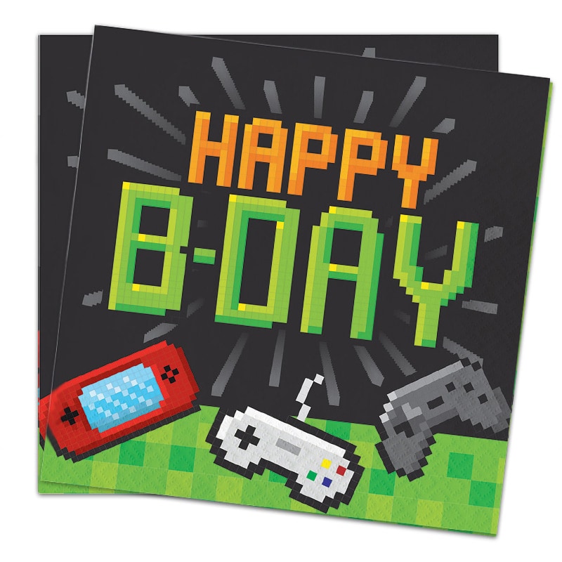 Gaming Party, Servetit Happy Birthday 16 kpl