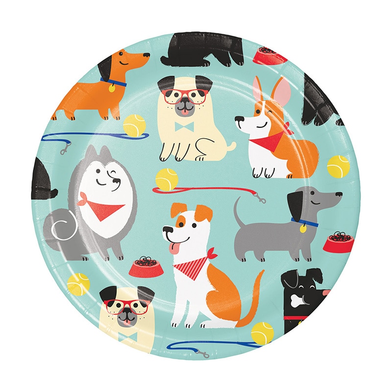 Dog Party - Lautaset 18 cm 8 kpl