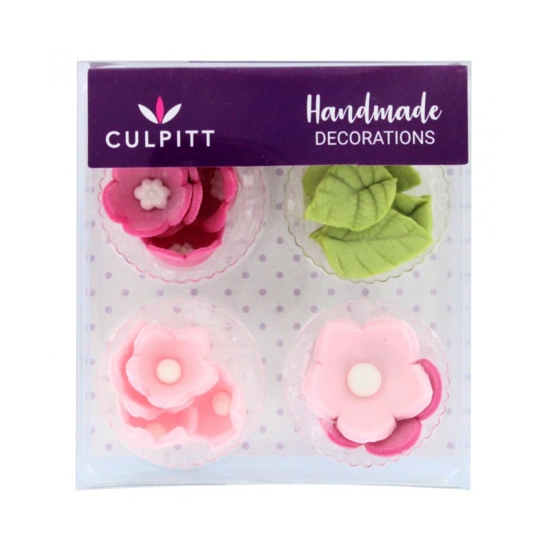 Culpitt - Sokerikoristeet kukat & lehdet 16 kpl