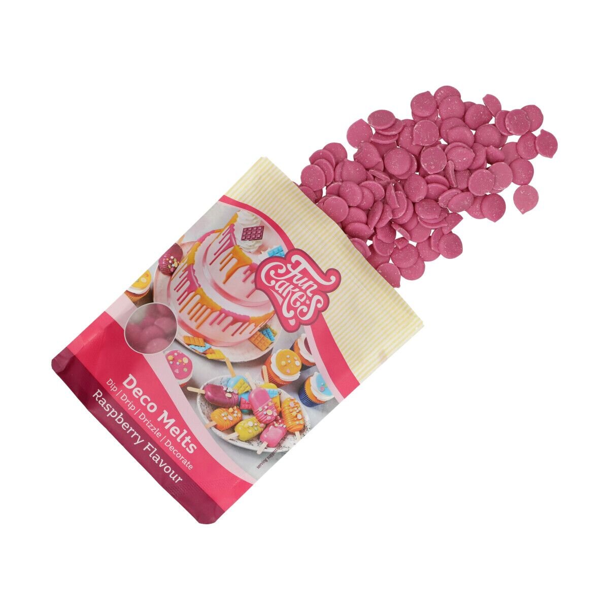 FunCakes - Deco Melts Vadelma 250 grammaa