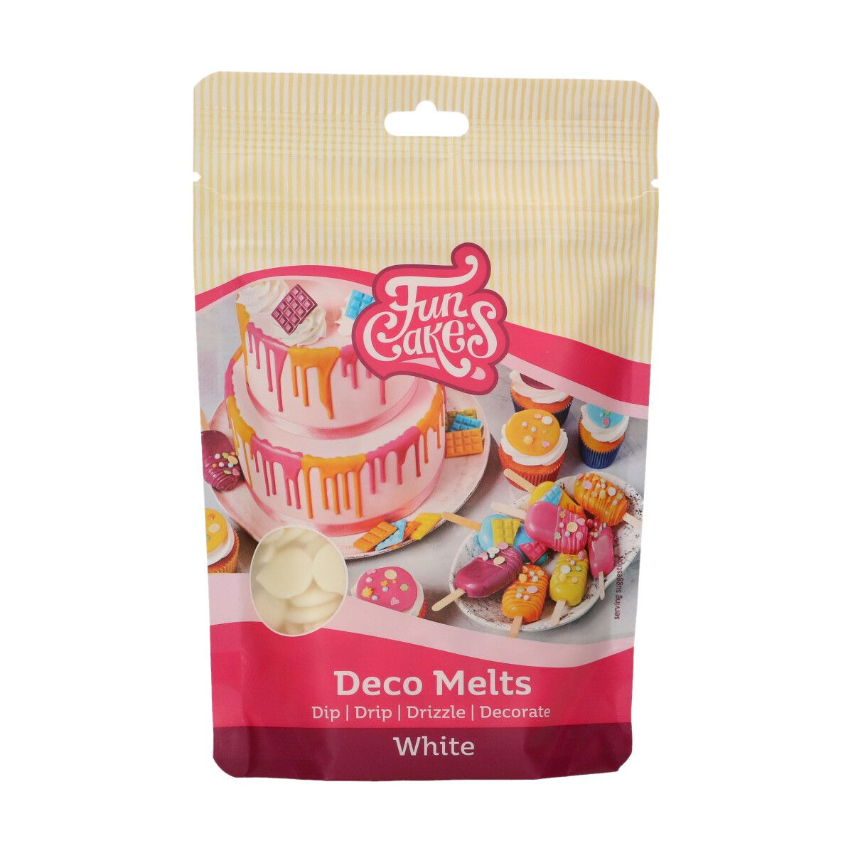 FunCakes - Deco Melts Valkoinen 250 grammaa