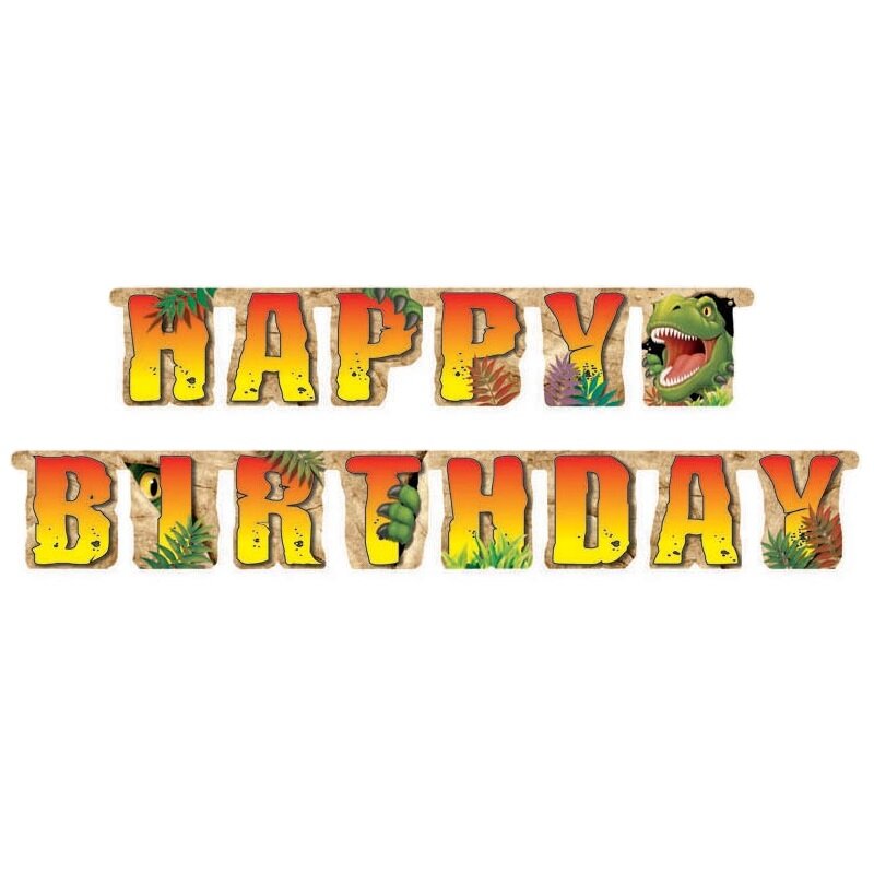 Dinosaurusseikkailu - Viirinauha Happy Birthday