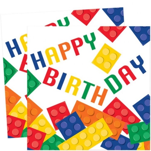 Block Party - Servetit Happy Birthday 16 kpl