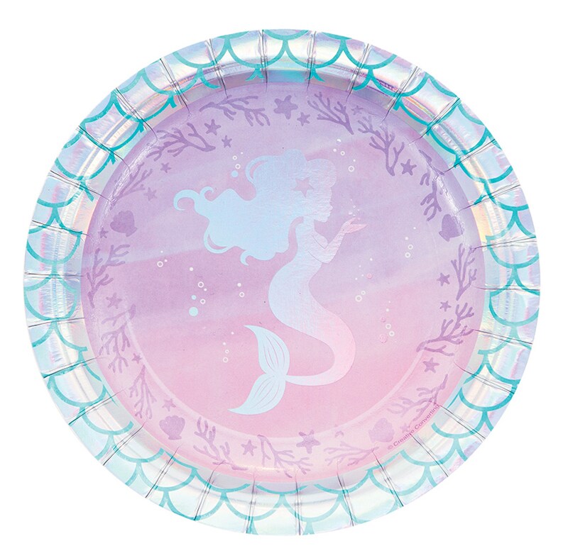 Mermaid Shine - Lautaset 18 cm 8 kpl