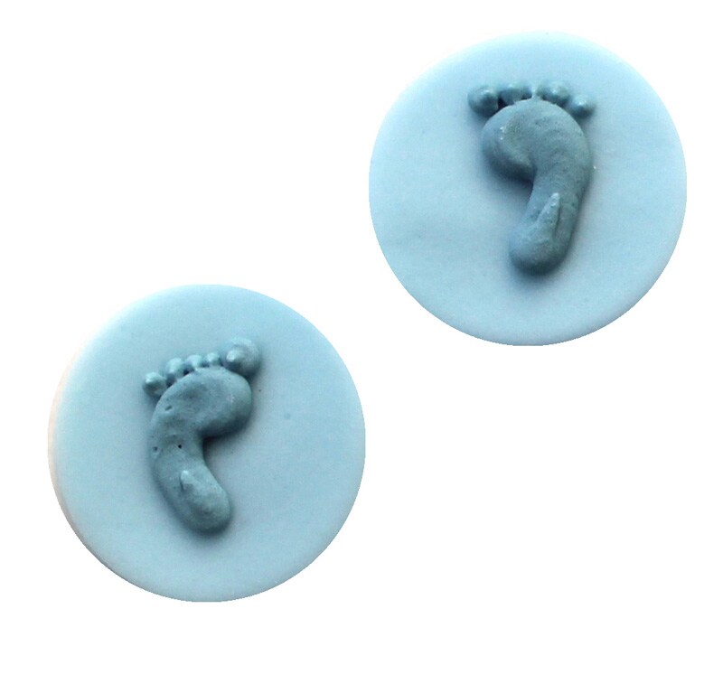 Sokerikoristeet, Baby feet sininen 8 kpl