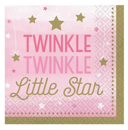 Twinkle Little Star Pinkki, Servetit 16 kpl