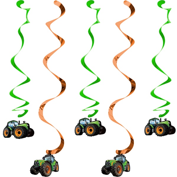 Tractor Time - Riippuvat Swirl-koristeet