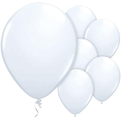 Ilmapallot Valkoinen 30 cm, 50 kpl