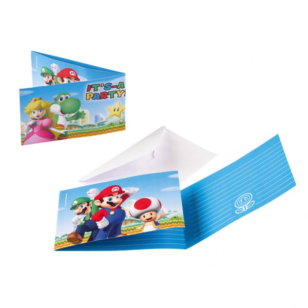 Super Mario - Kutsukortit 8 kpl