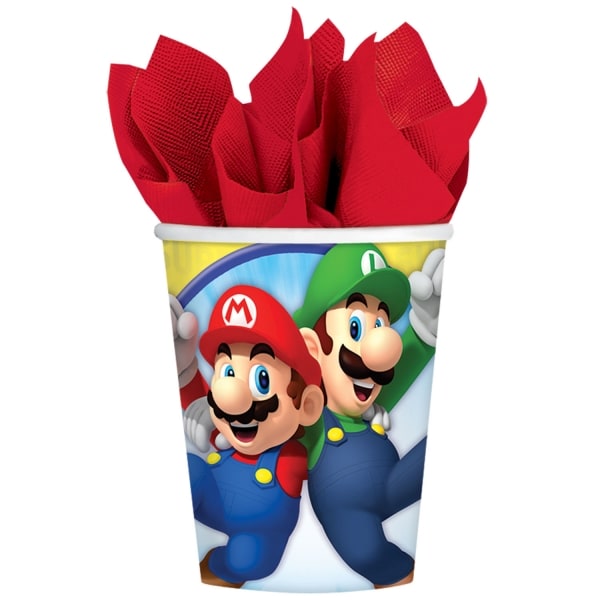 Super Mario - Pahvimukit 8 kpl