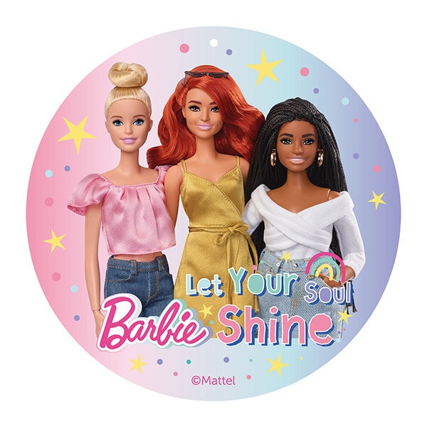 Kakkukuva Barbie, Sokerimassa 20 cm