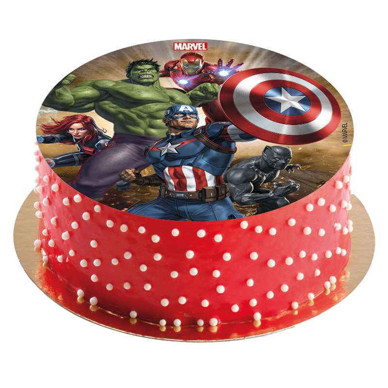 Kakkukuva Avengers -  Sokerimassa 16 cm