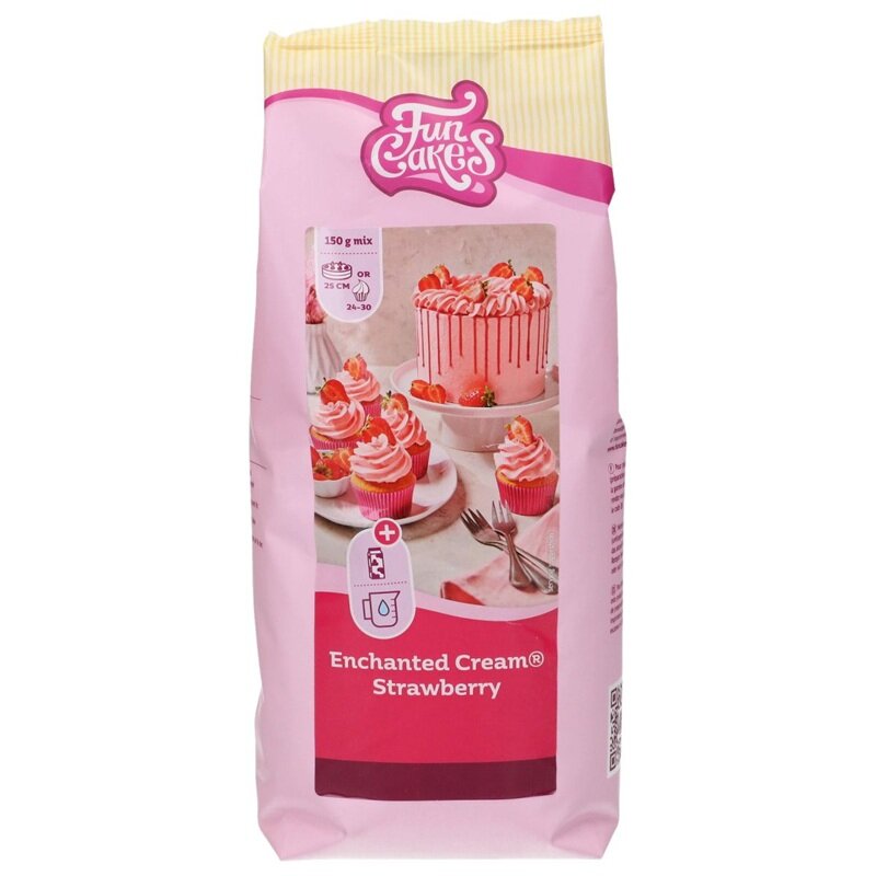 FunCakes Enchanted Cream kuorrutemix, mansikka 900 grammaa