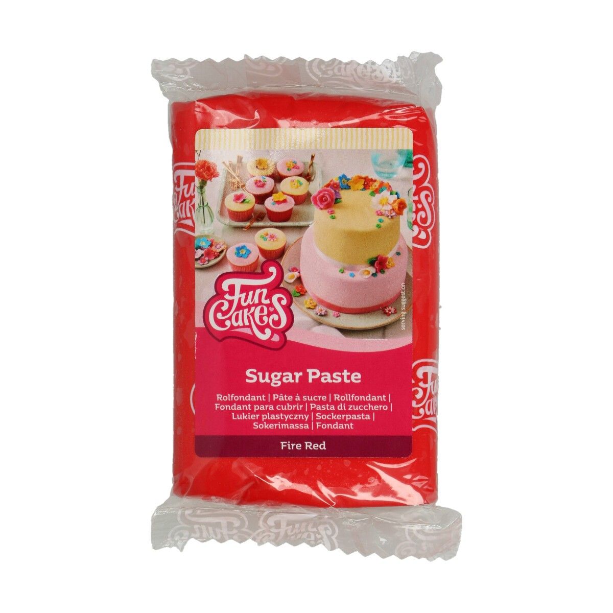 FunCakes - Sokerimassa Punainen 250 grammaa
