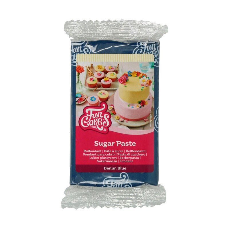 FunCakes Sokerimassa Denim Sininen, Vanilja 250 g